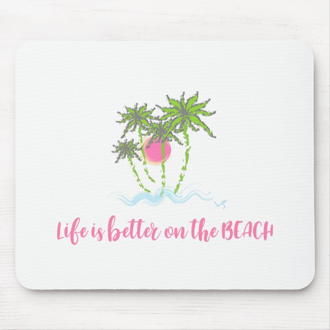Beach Tropical Style Summer Graphic Mouse Pad (Front)