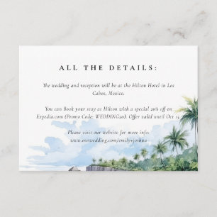 Beach Tropical Summer Wedding Enclosure Card