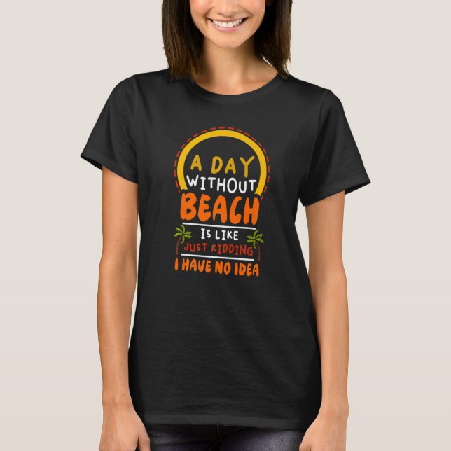 Beach Tropical Surfer Swimmer Ocean Sea Swimming T-Shirt (Front)