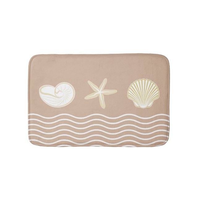 Beach Tropical Theme Bathroom Mat (Front)