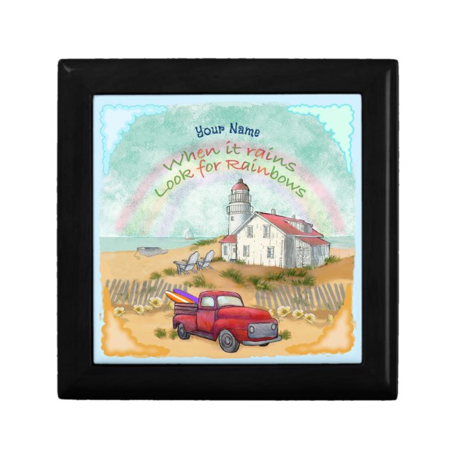Beach Truck Lighthouse Gift Box (Front)