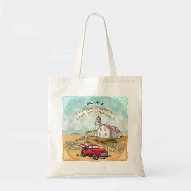 Beach Truck Lighthouse  Tote Bag (Front)