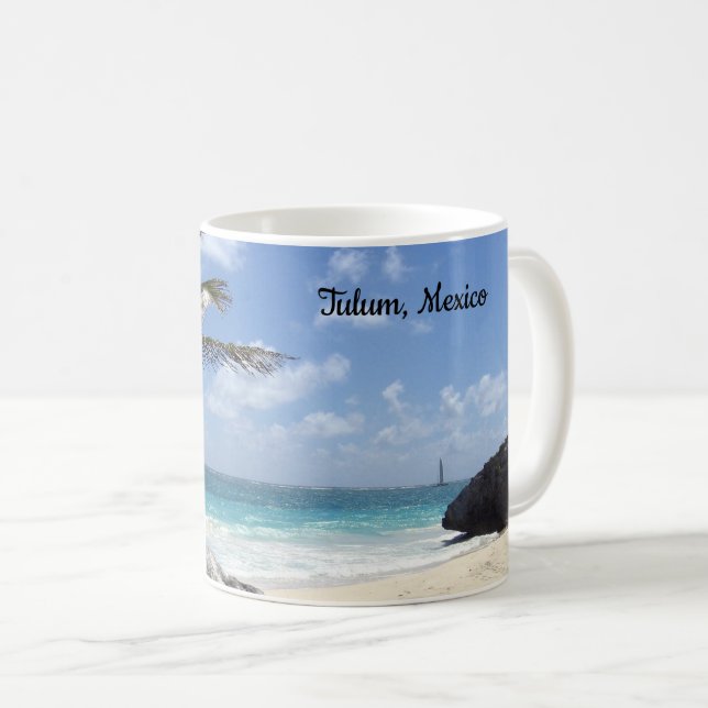 Beach Tulum, Mexico - sun - vacation - mug (Front Right)