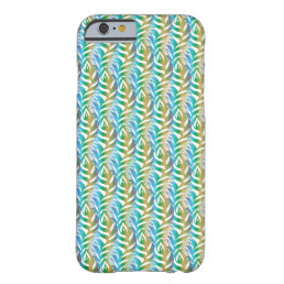 Beach turquoise fun feather pattern. barely there iPhone 6 case