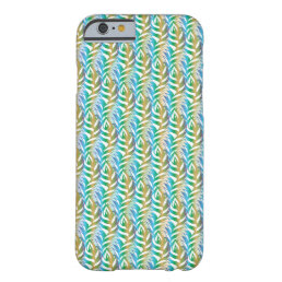 Beach turquoise fun feather pattern. barely there iPhone 6 case