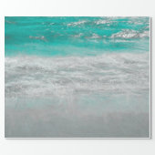 Beach Turquoise Ocean Waves Tropical Coastal Art Wrapping Paper | Zazzle