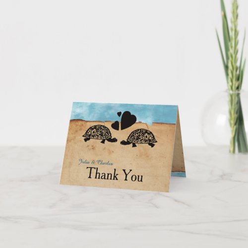 Beach Turtle Whimsical Personalized Thank You
