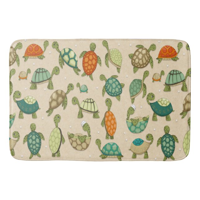 Beach Turtles Bath Mat (Front)