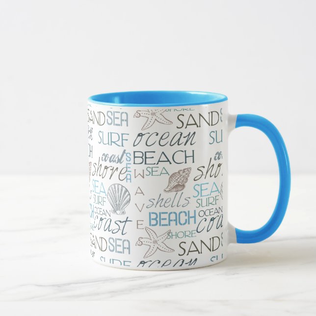 Beach Typography Mug (Right)