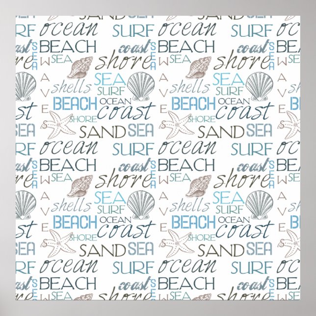 Beach Typography Poster (Front)