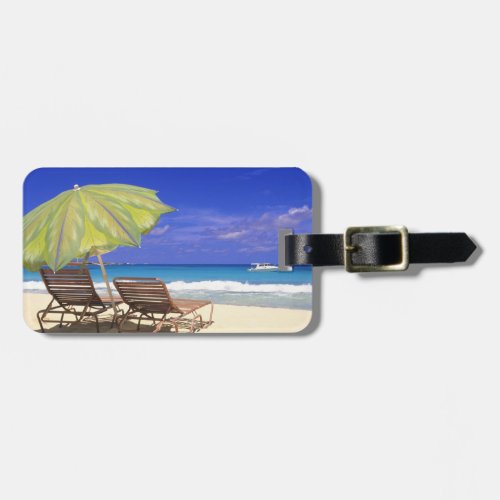 Beach Umbrella Abaco Bahamas Luggage Tag