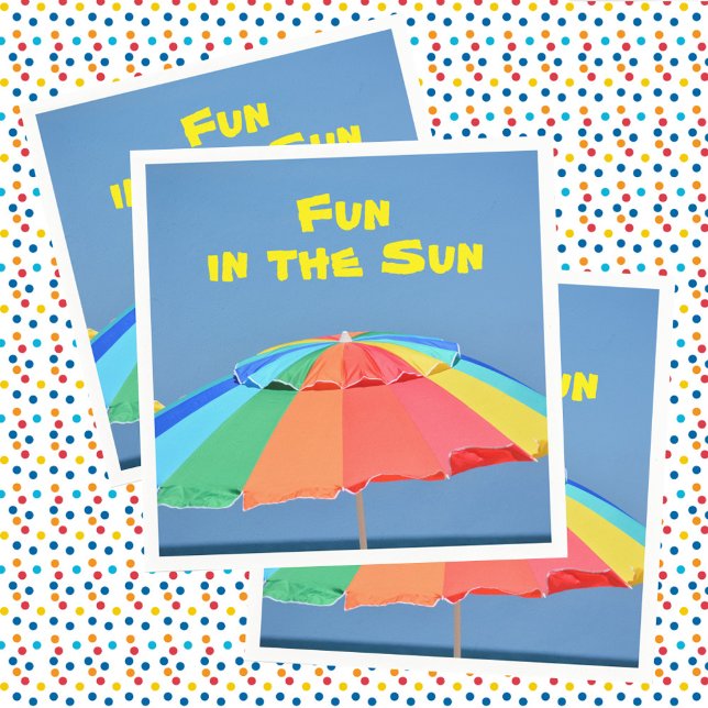 Beach Umbrella Bright Colorful Summer Fun Napkins (Creator Uploaded)