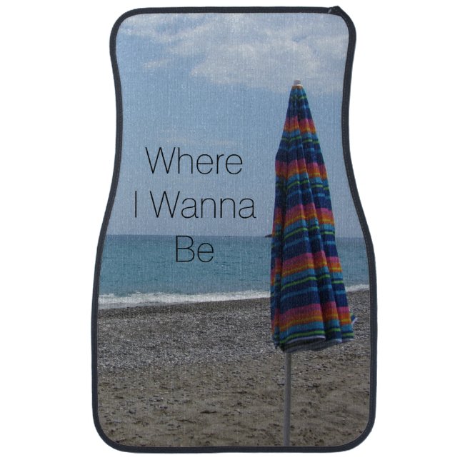 Beach Umbrella Car Floor Mat (Front)