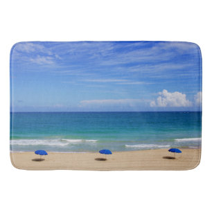Beach Umbrella Ocean Bathroom Mat