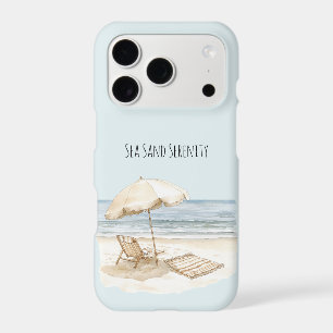 Beach Umbrella Ocean Sea Sand Serenity iPhone 17 Pro Case