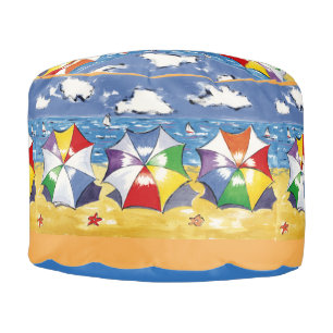 Beach Umbrella Pouf