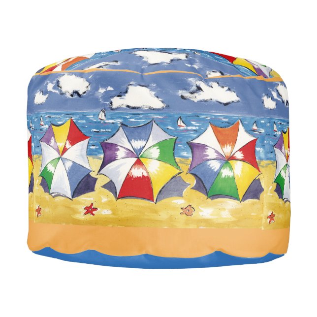 Beach Umbrella Pouf (Front)