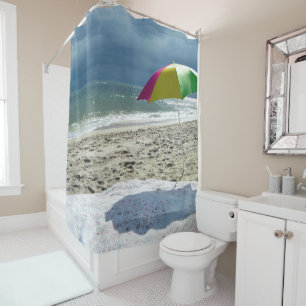 Beach Umbrella Shower Curtain