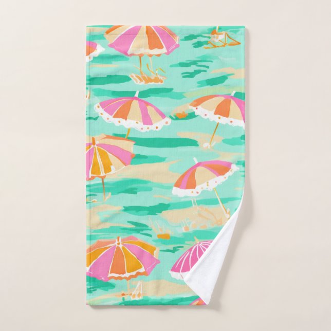 Beach Umbrella Summer Hand Towel (Hand Towel)