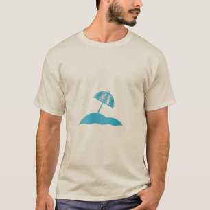Beach Umbrella Summer Vibes Minimalist T-Shirt