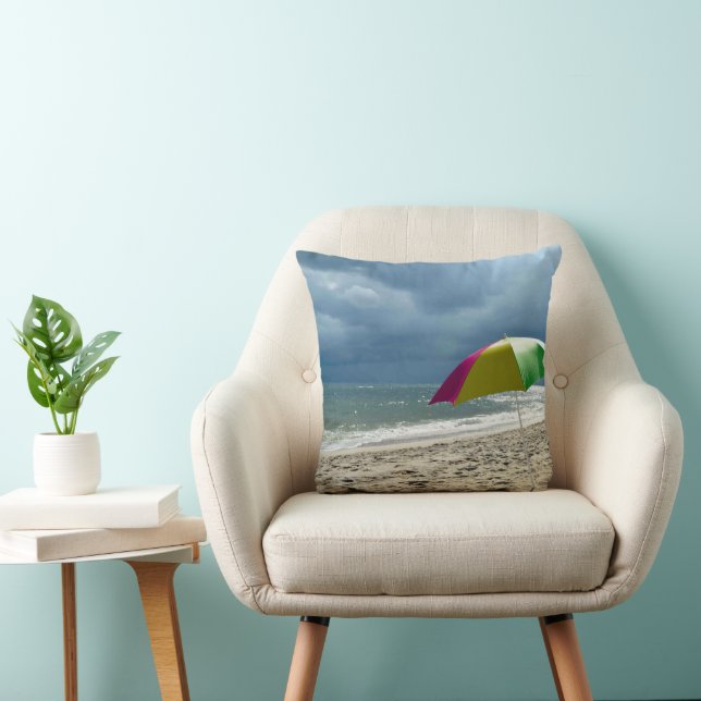 Beach Umbrella Throw Pillow (Chair)