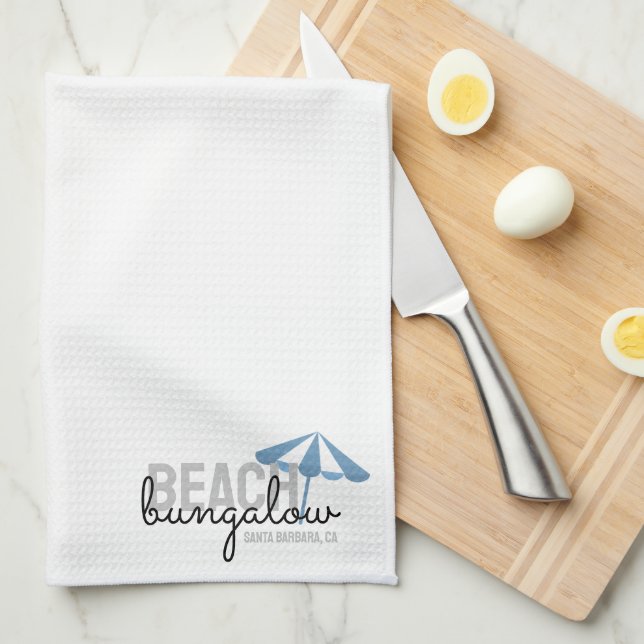 Beach Umbrella Vacation Rental - Kitchen Towel (Quarter Fold)