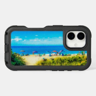 Beach Umbrellas along the Ocean iPhone 16 Case