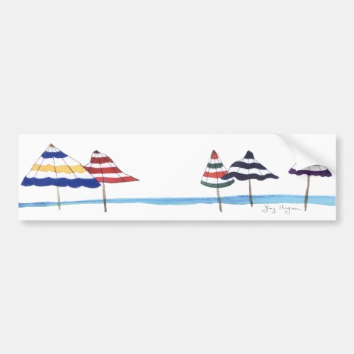 Beach Umbrellas Bumper Sticker