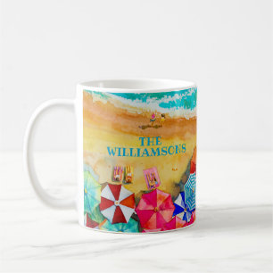 Beach Umbrellas in the Sand Coffee Mug
