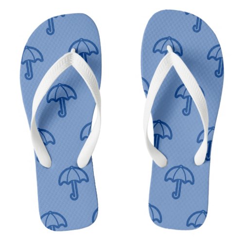 Beach Umbrellas Printed Stylish Cool Pair of  Flip Flops