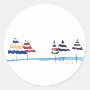 Beach Umbrellas Sticker