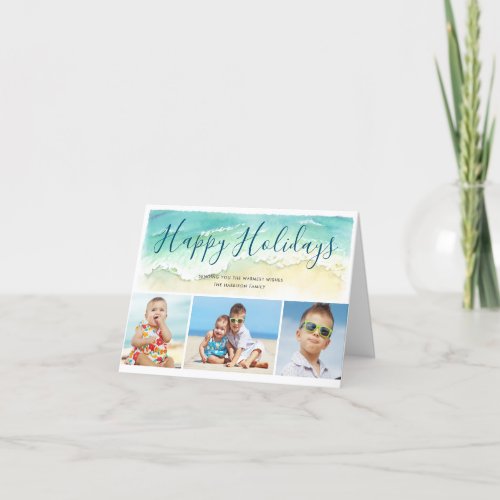 Beach Vacation 3_Photo Holiday Folded Card