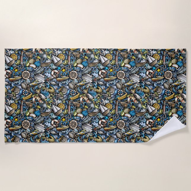 Beach Vacation  Beach Towel (Front)