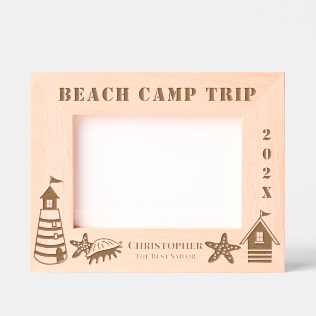 Beach Vacation Engraved Frames (Front)