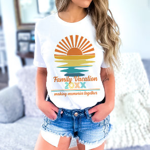 Beach Vacation Family Friends Custom Cool Sunset T-Shirt