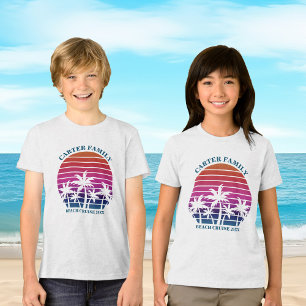 Beach Vacation Family Reunion Custom Cute Kids Tri-Blend Shirt