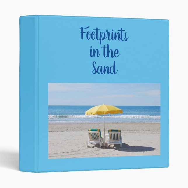***BEACH VACATION** FOR FAMILY MEMORIES 3 RING BINDER (Front/Spine)