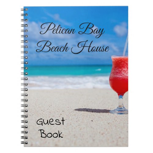 Beach Vacation Home Journal Guest Book Rental