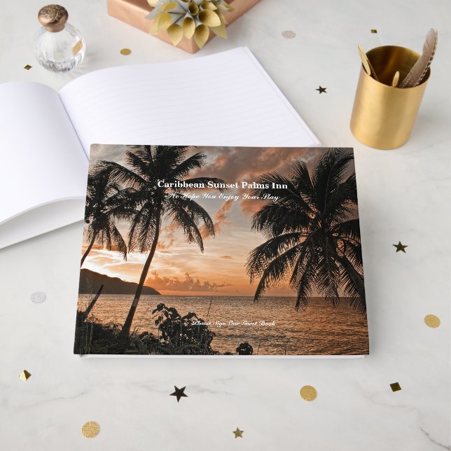 Beach Vacation House Hotel Inn Rental Guest Book (Front Open)