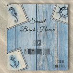 Beach Vacation House Rental Guide Instructions<br><div class="desc">This design was created though digital art. This binder can be used by a home owner or property management company. It may be personalized in the area provide or customizing by choosing the click to customize further option and changing the name, initials or words. You may also change the text...</div>