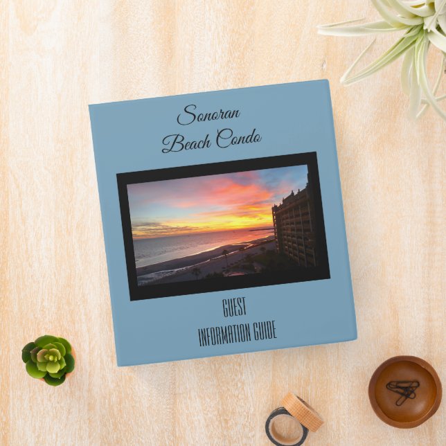 Beach Vacation House Rental Guide Instructions 3 Ring Binder (In Situ)