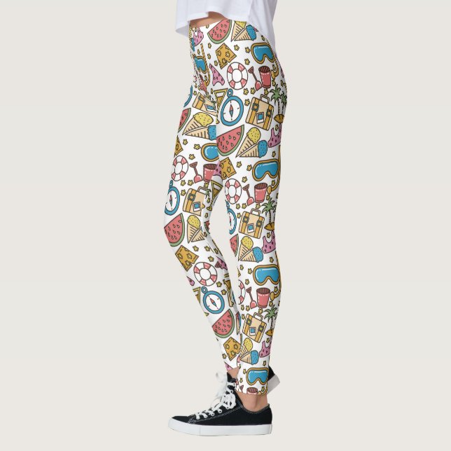 Beach Vacation leggings (Left)