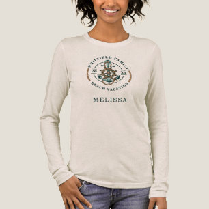 Beach Vacation Nautical Matching Family Reunion Tri-Blend Shirt