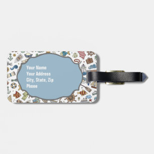 Beach Vacation, Nautical Themed Luggage Tag