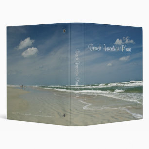 Beach Vacation Plans 1" 3 Ring Binder