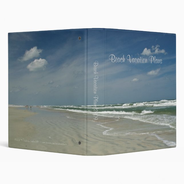 Beach Vacation Plans 1" 3 Ring Binder (Background)