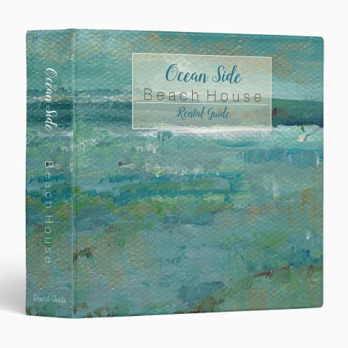 Beach Vacation Rental Binder Abstract Beach Art