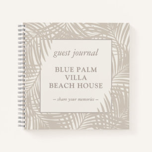 Beach Vacation Rental House Guest Journal Notebook