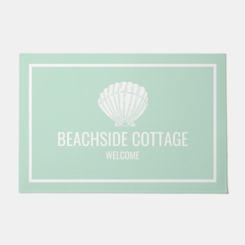 Beach Vacation Rental Mint Shell Airbnb Welcome Doormat