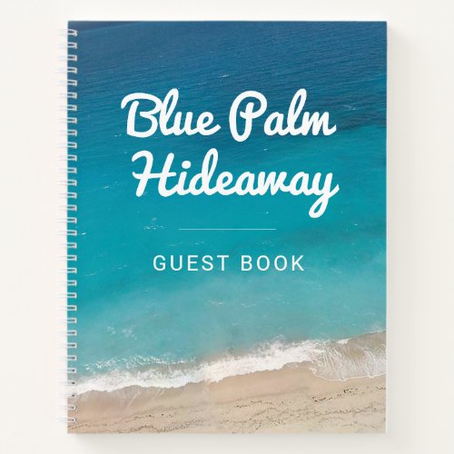 Beach Vacation Rental Retro Mod Custom Guest Book